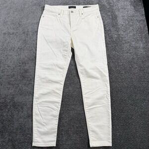 Banana Republic Premium Denim Skinny Jeans Women's Size 28 Winter White‎ Stretch